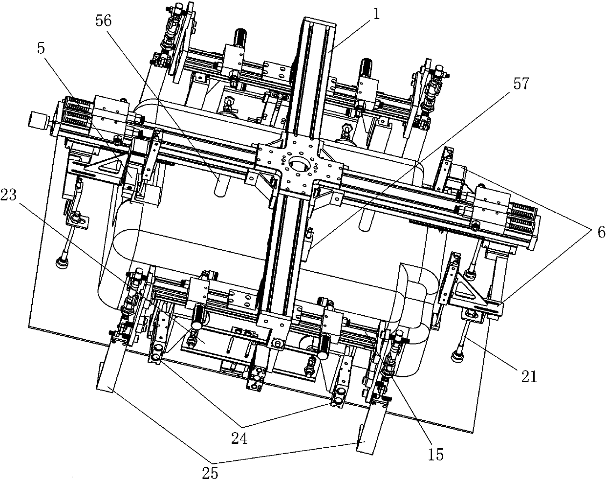 Automatic carrying device for luggage case shells