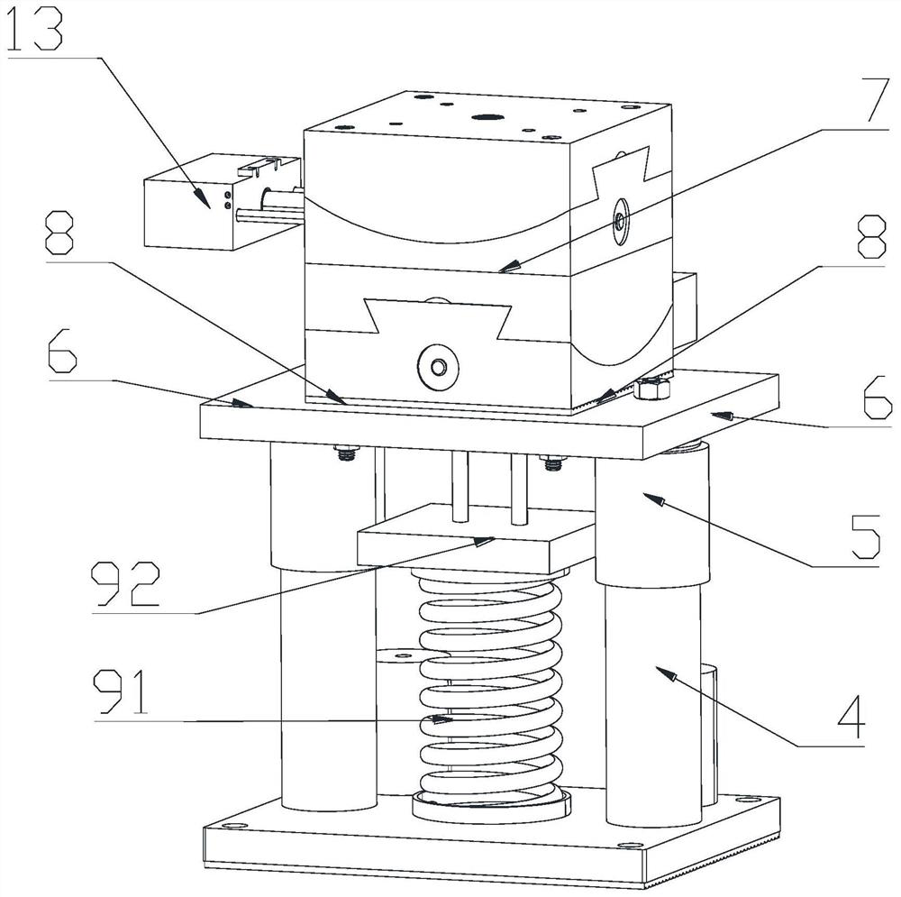 Adaptive grinding machining platform and grinding machining device