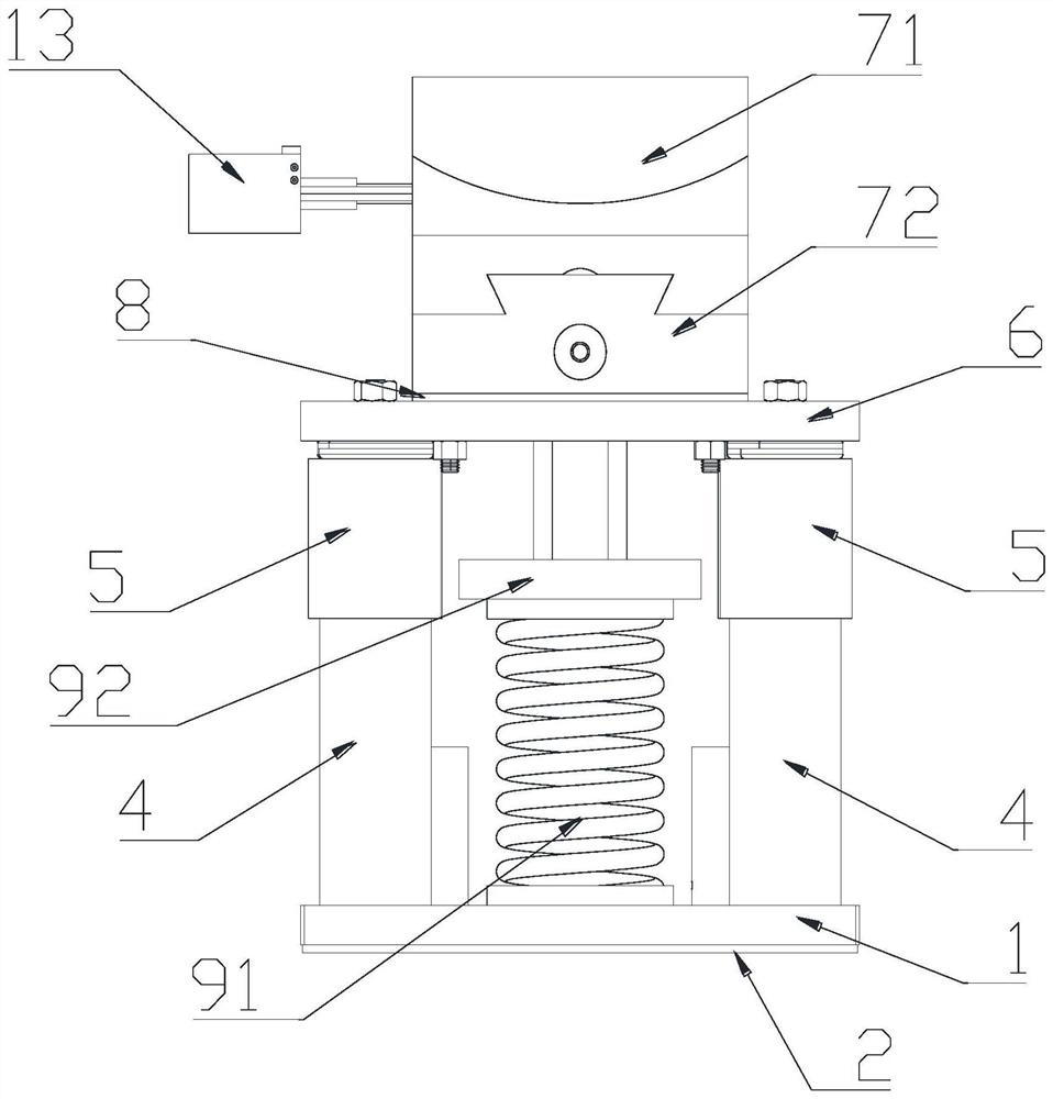 Adaptive grinding machining platform and grinding machining device