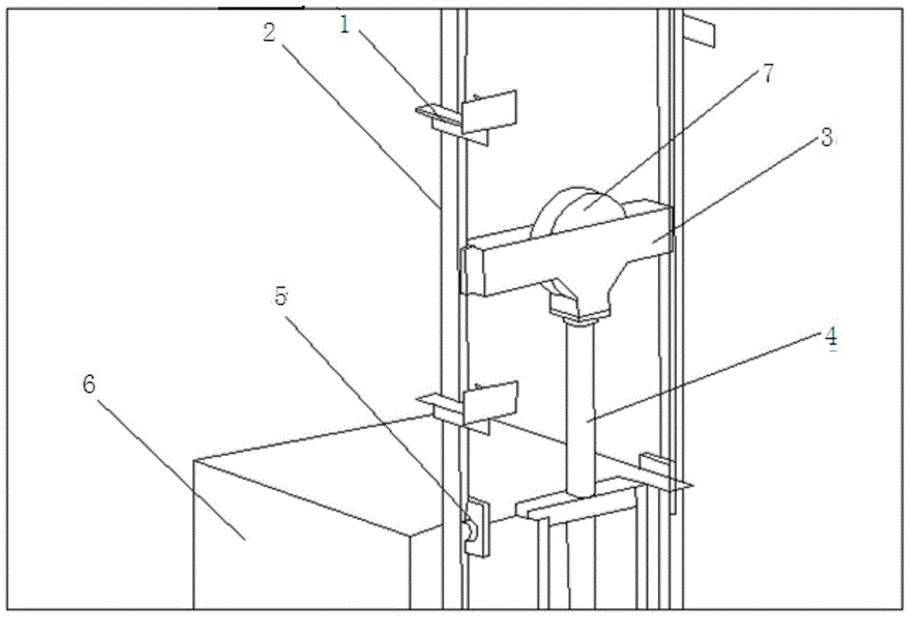 Hydraulic villa elevator device saving shaftway space