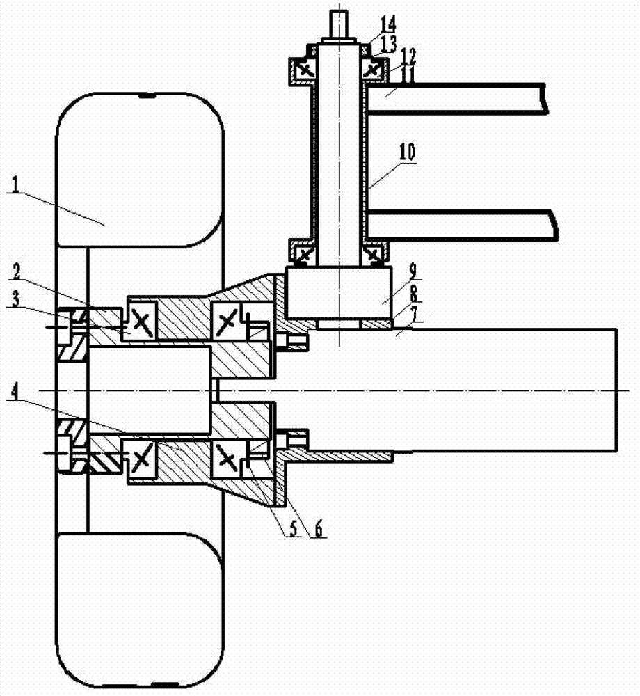 Driving wheel system capable of realizing universal rotation