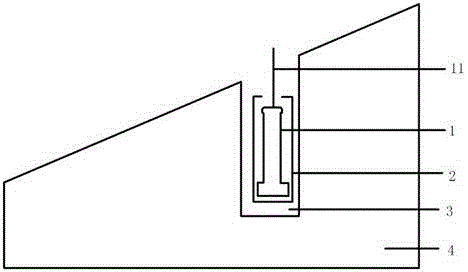 Measuring device and method suitable for slip mass depth gradient