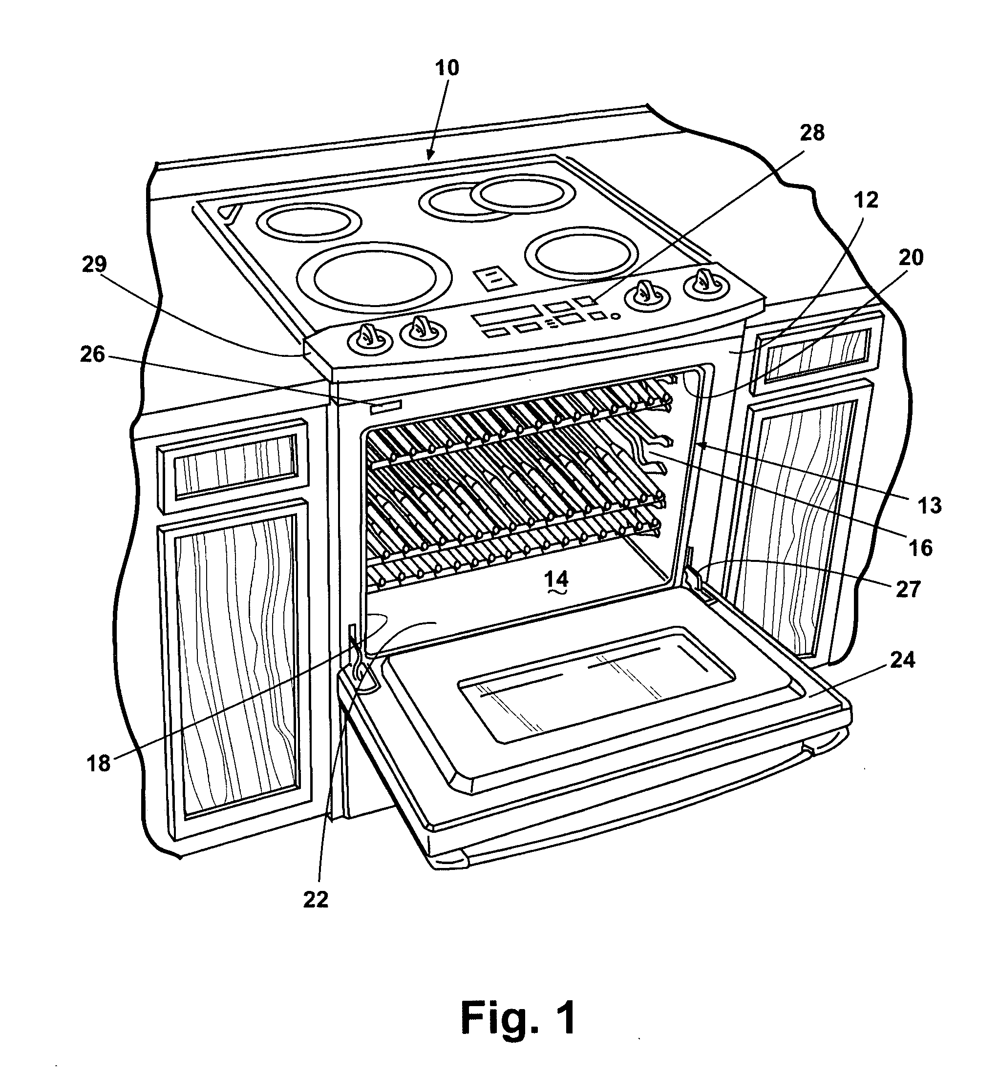 Oven with a system for generating steam