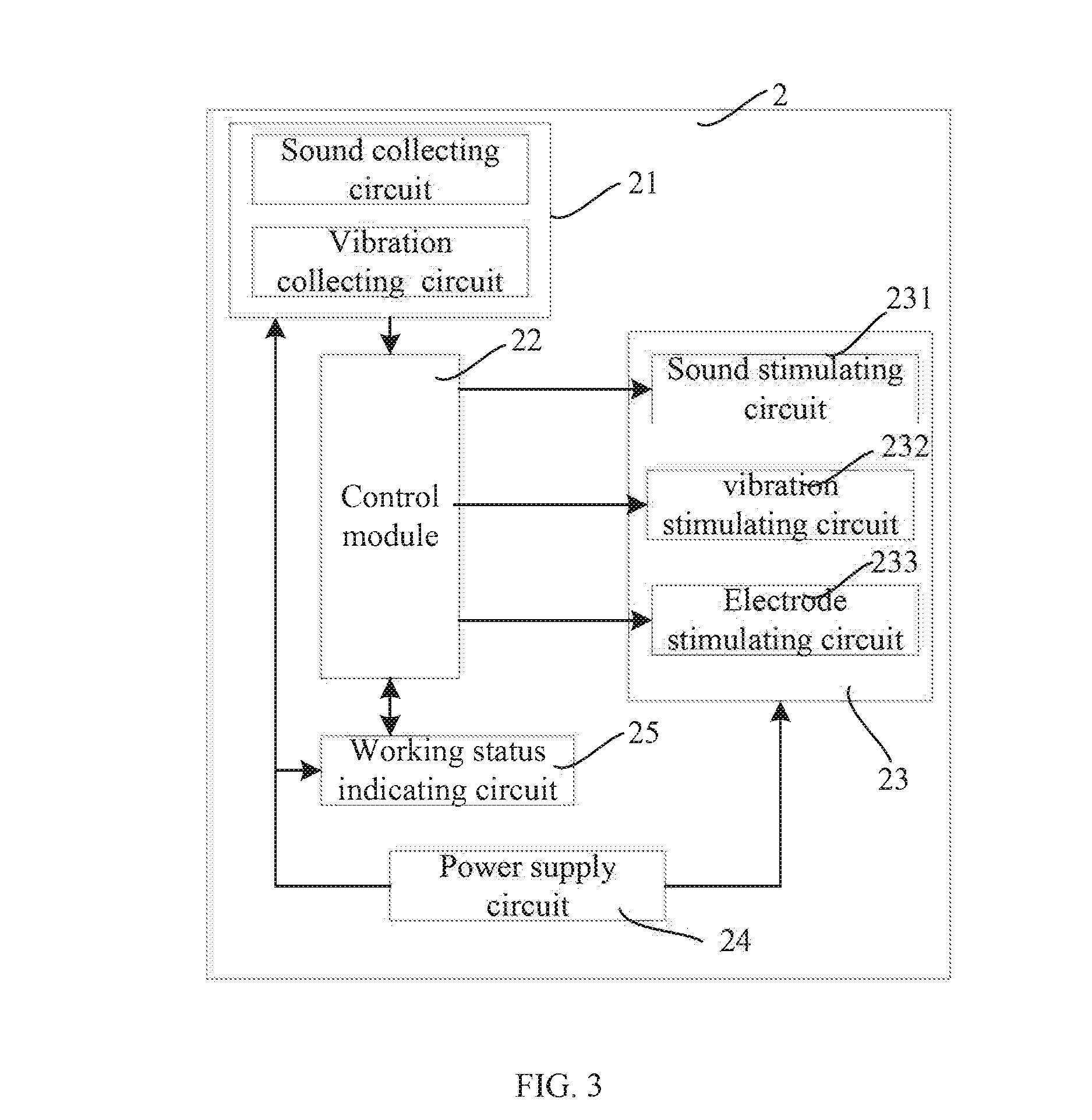 Electronic snore-ceasing device and method for snore-ceasing