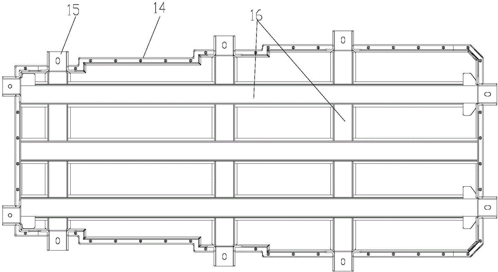 Integrated electric car power battery assembly