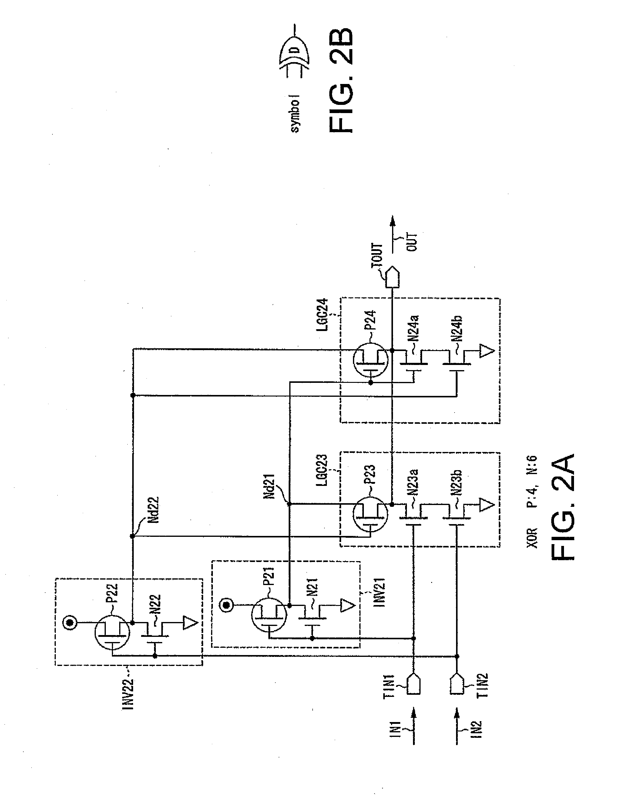 Semiconductor device including multiple-input logic circuit with operation rate balanced with driving ability