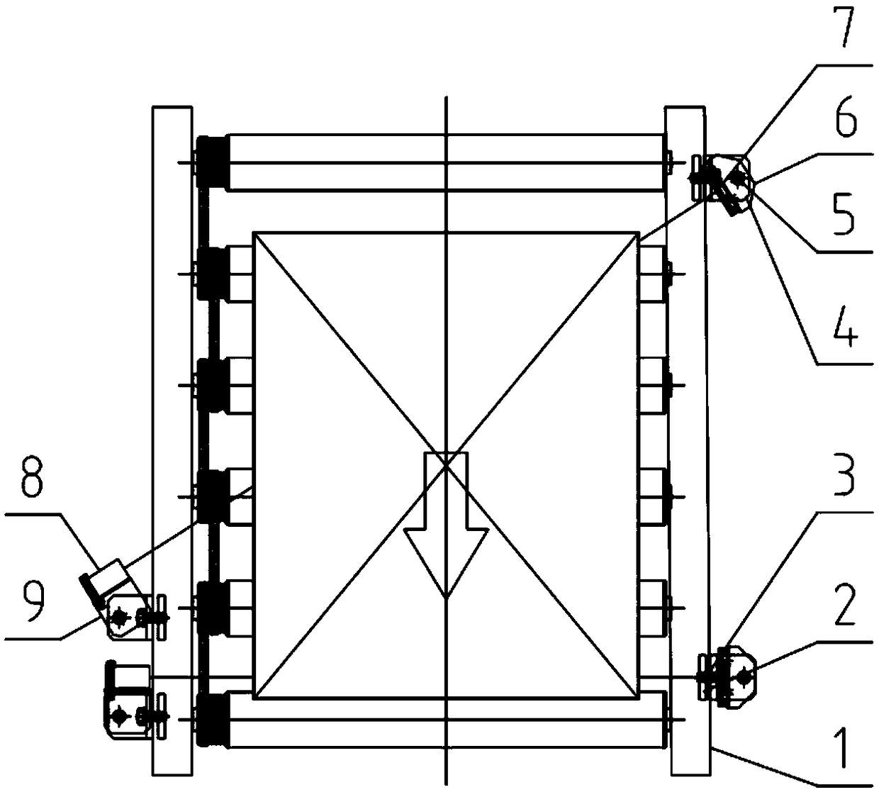 Photoelectric support frame system for automatic conveying