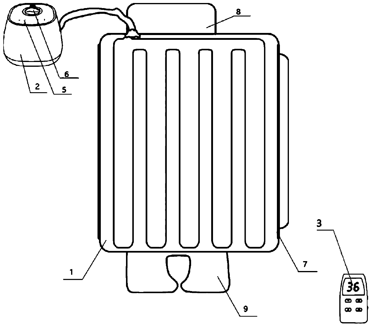 Water circulation warm-covering sleeping bag