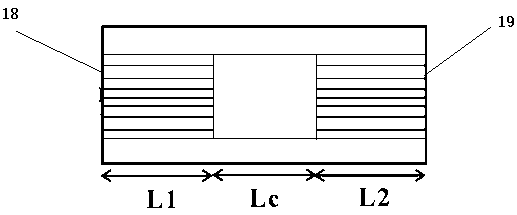 One-dimensional X-ray multi-layer film waveguide structure and preparation method thereof