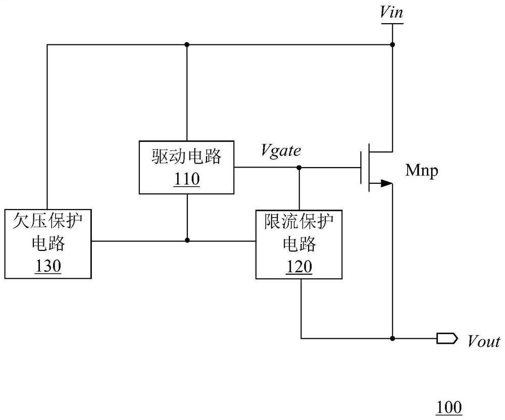 Protection circuit of power switch tube and load switch circuit