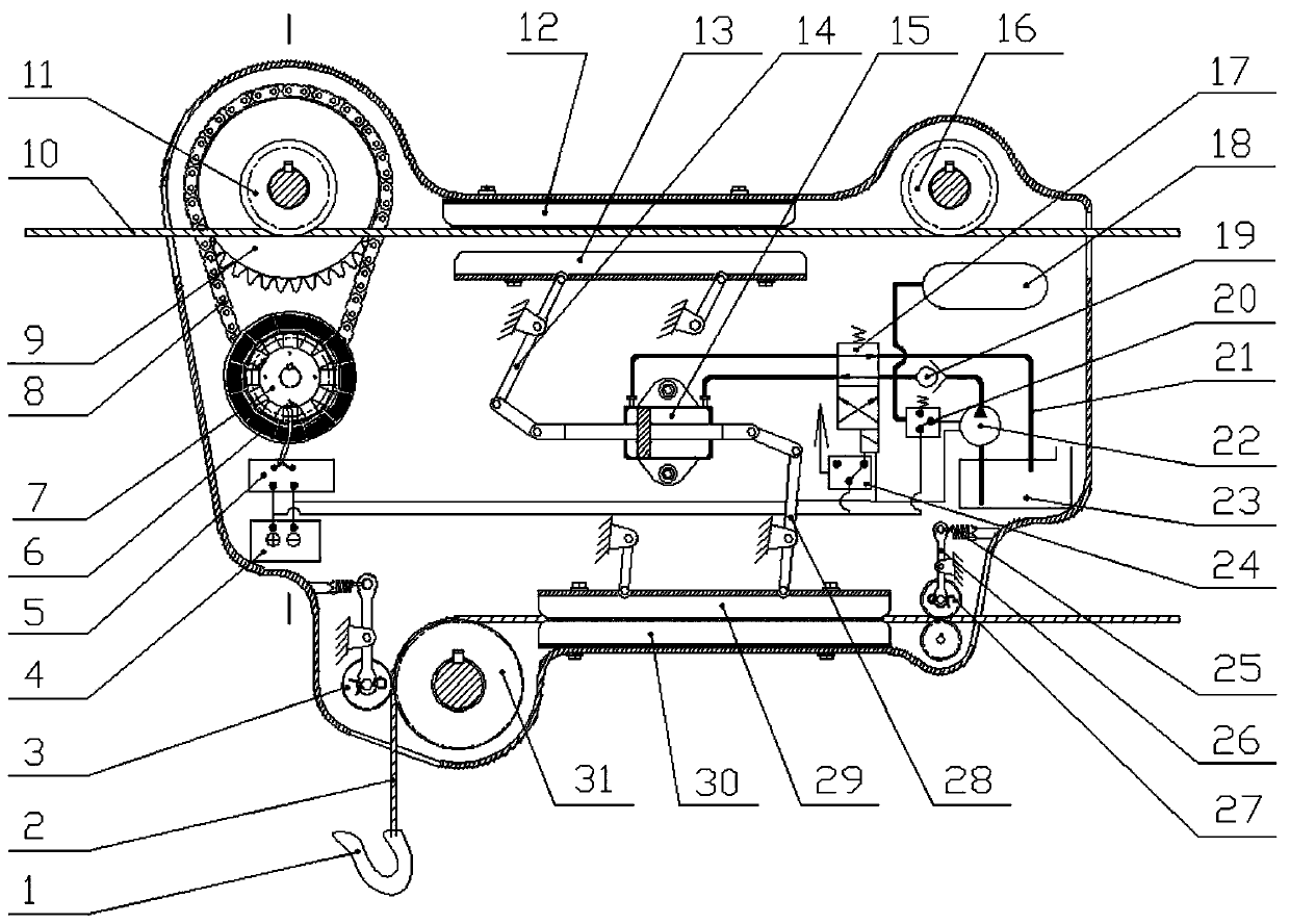 Remotely controlled double-brake cable crane trolley