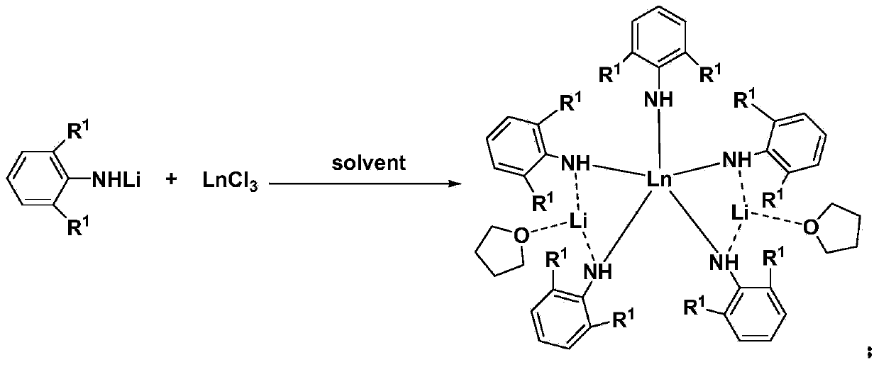 Rare-earth metal arylamine group compound as well as preparation method and application thereof