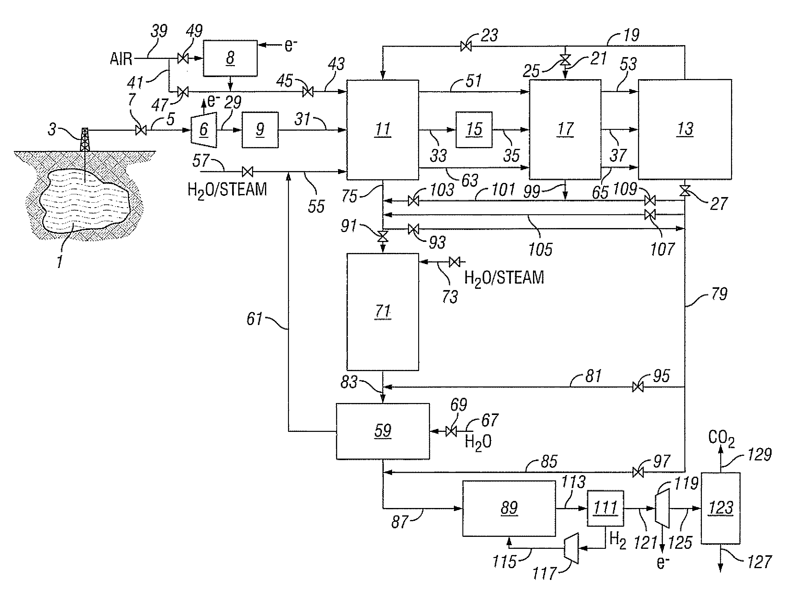 Method for recovering a natural gas contaminated with high levels of co2