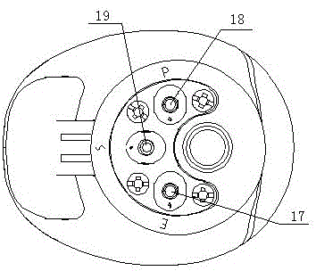 Novel integral gear shift handle mechanism