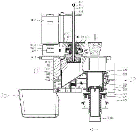 Structural device of coffee machine brewing device