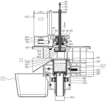 Structural device of coffee machine brewing device