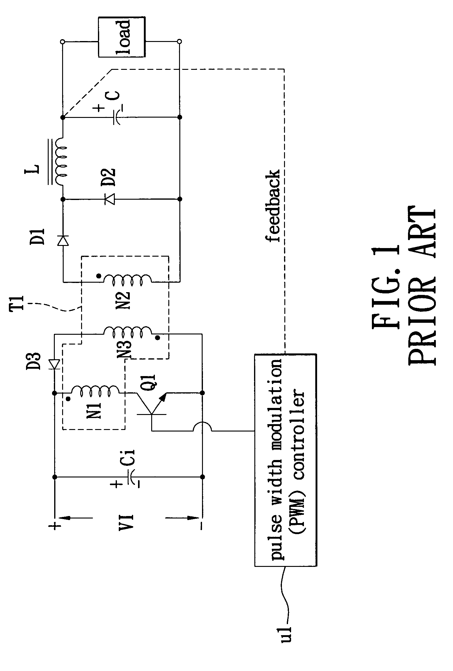 Forward power converter with self-excited synchronous rectifying circuit