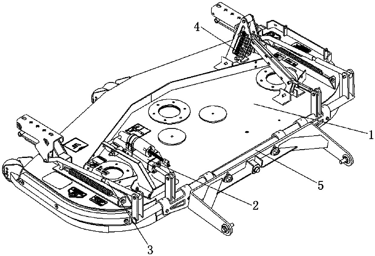 Header heightening device for mower