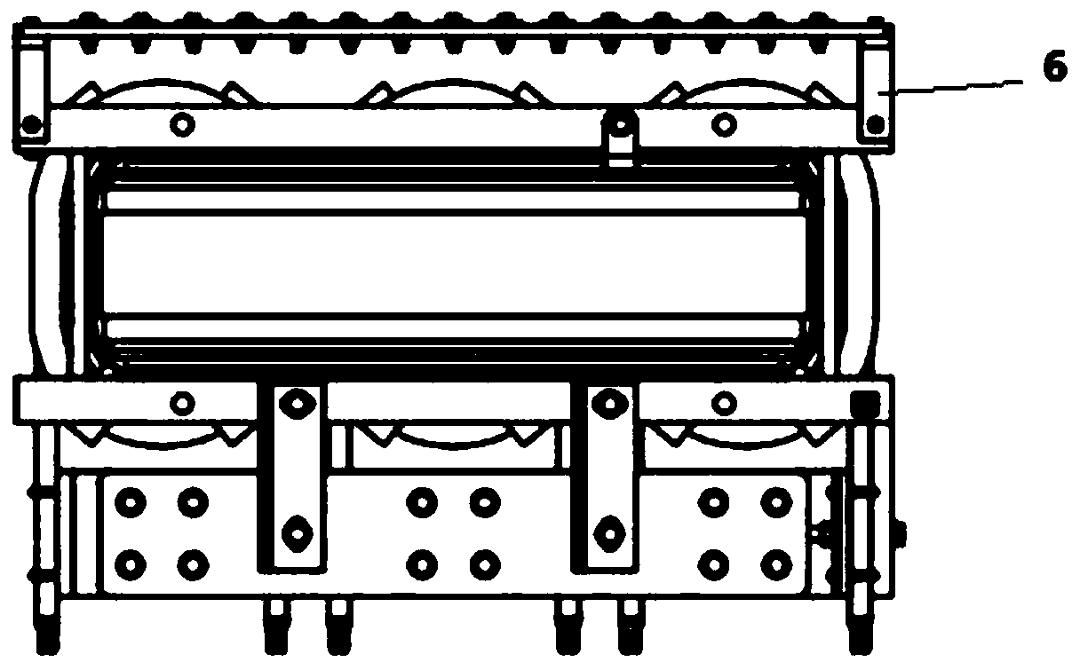 Water-cooled transformer with long circular water-cooled copper pipe structure