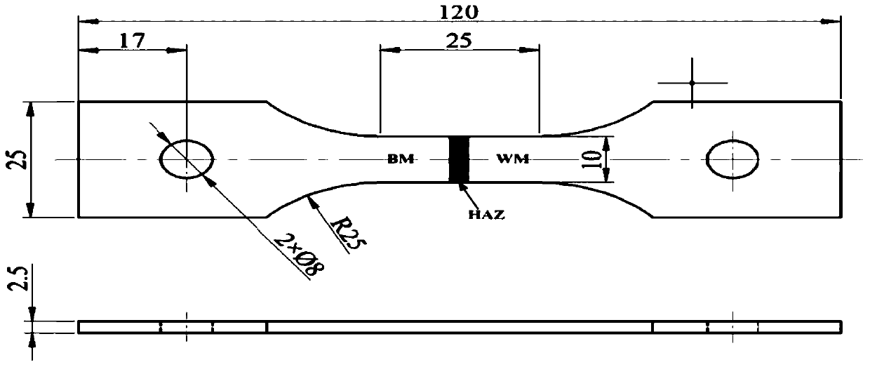 Welded joint creep deformation prediction method based on DIC technology