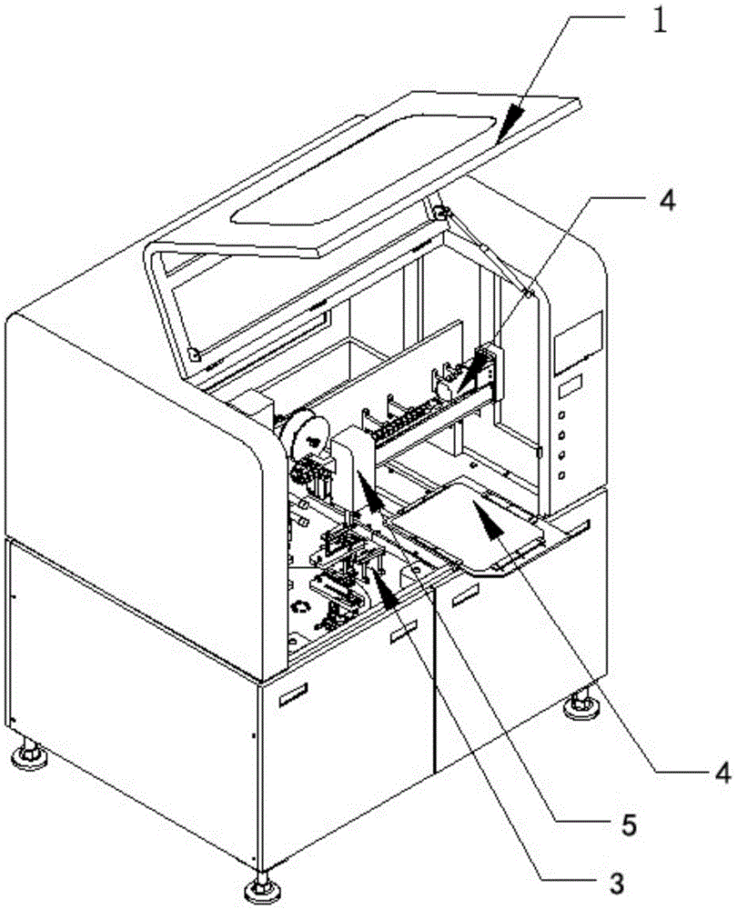 Automatic adhesive paper sticking integrated machine and working method thereof