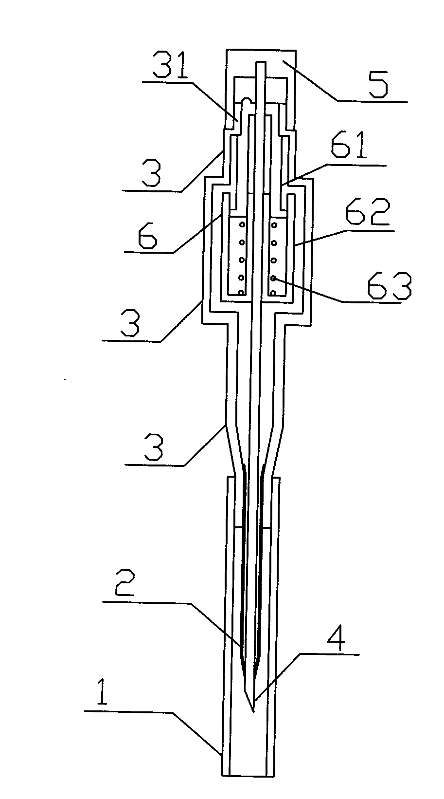 Novel pen type indwelling needle