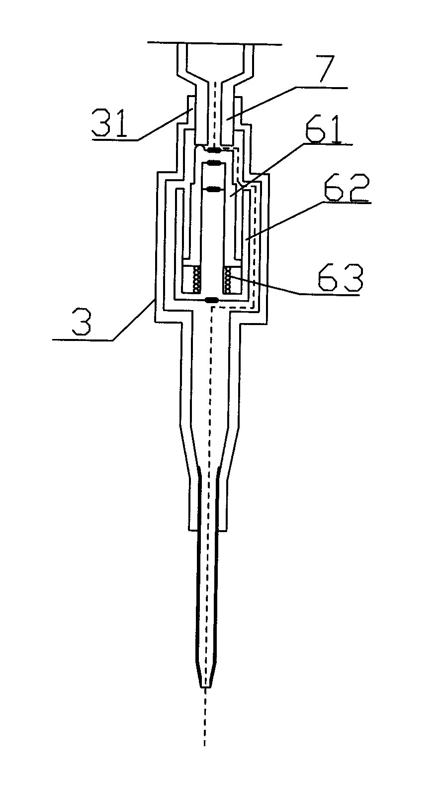 Novel pen type indwelling needle