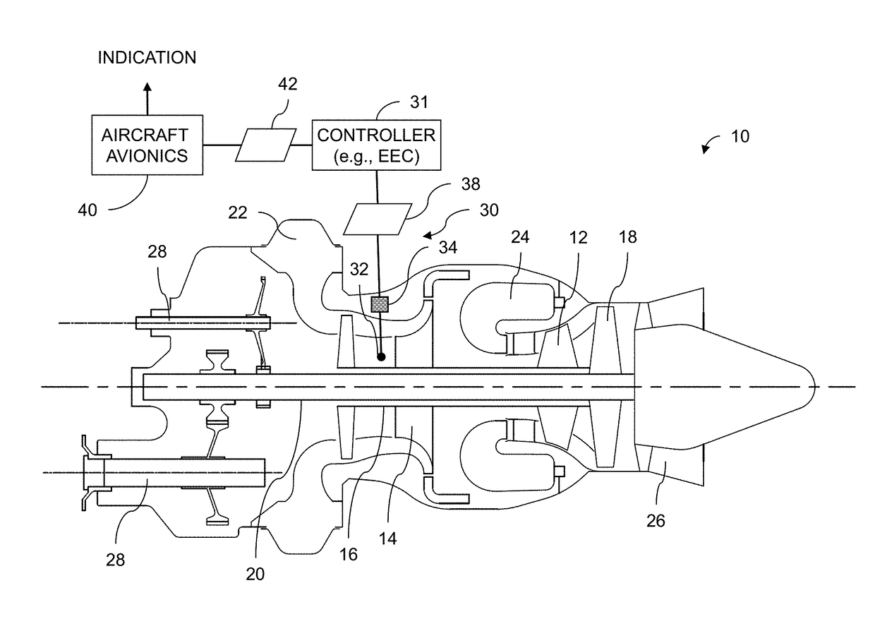 Apparatus and method for detecting a threshold vibration condition in a gas turbine engine