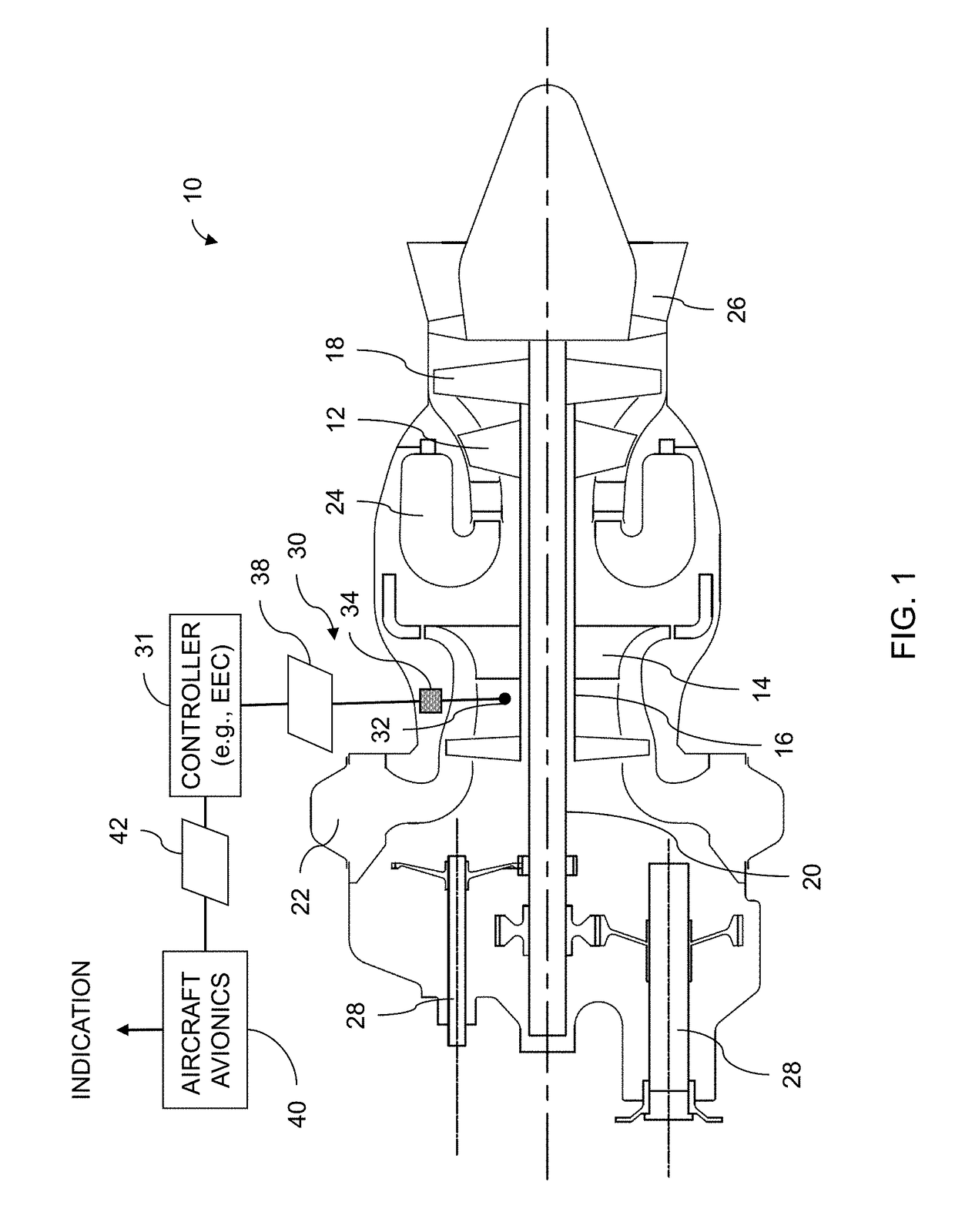 Apparatus and method for detecting a threshold vibration condition in a gas turbine engine