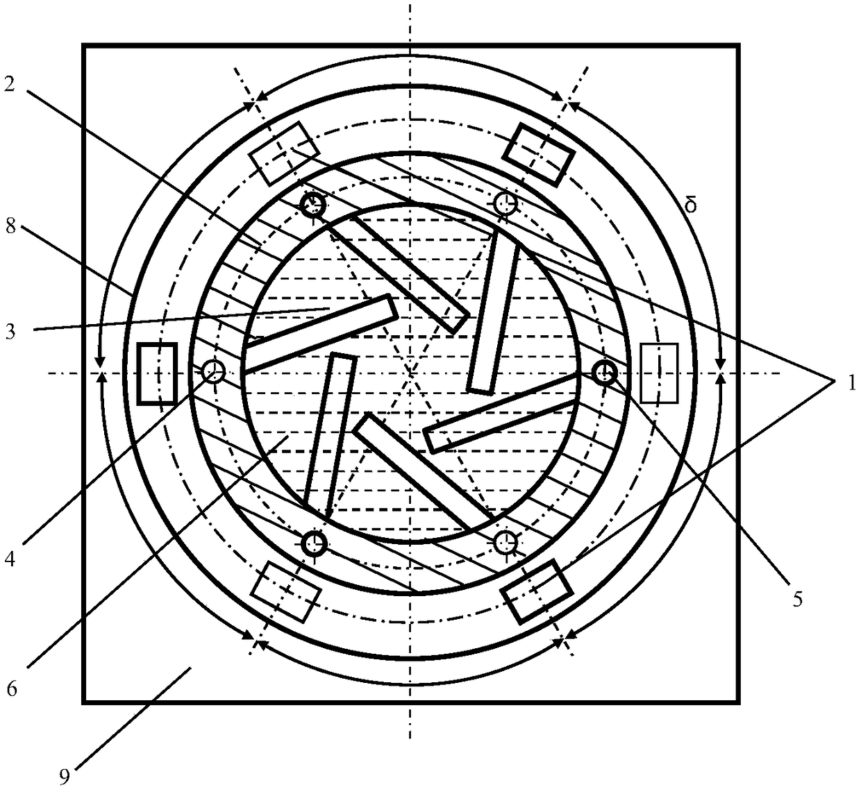 No-air-entrapped copper-boron nitride melt efficient stirring method and device