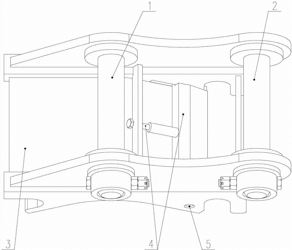 Quick-changing device for accessories of hydraulic excavator working device