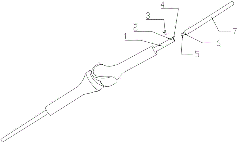 Tumor type knee joint prosthesis intramedullary needle