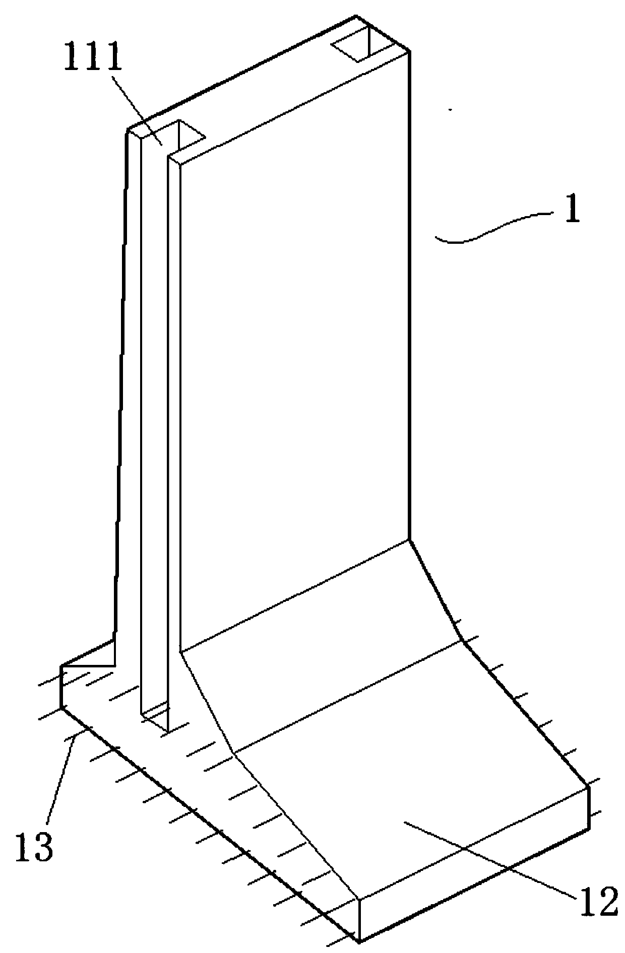 Fabricated cantilever retaining walls and construction method of soil-retaining of fabricated cantilever retaining walls