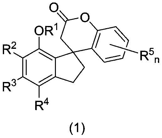 Synthetic method of chiral spiro [chroman-4, 1'-indane] molecule