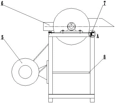 Low-breakage sunflower threshing machine capable of automatically adjusting de-seeding gaps