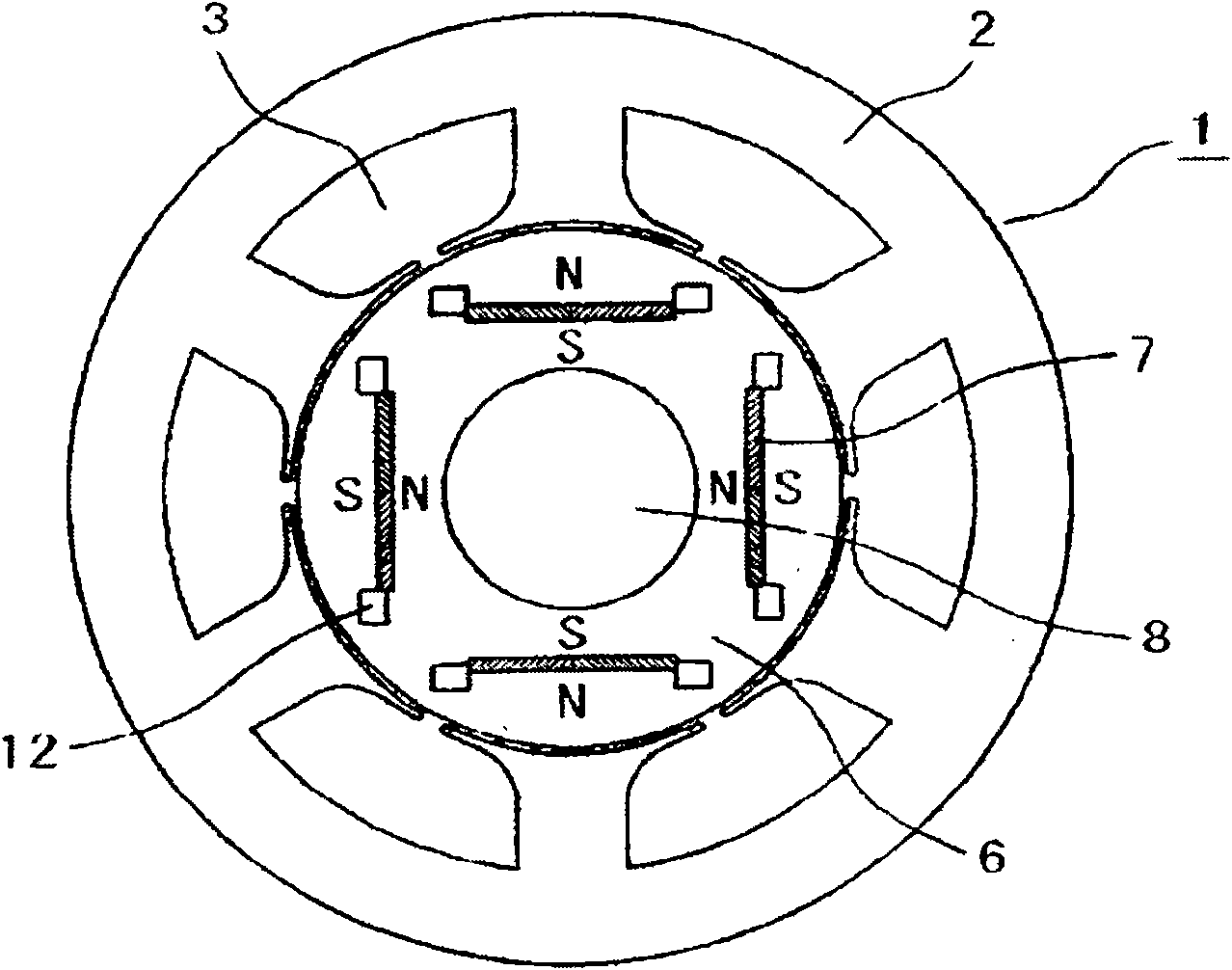 Permanent magnetic type rotational electric device