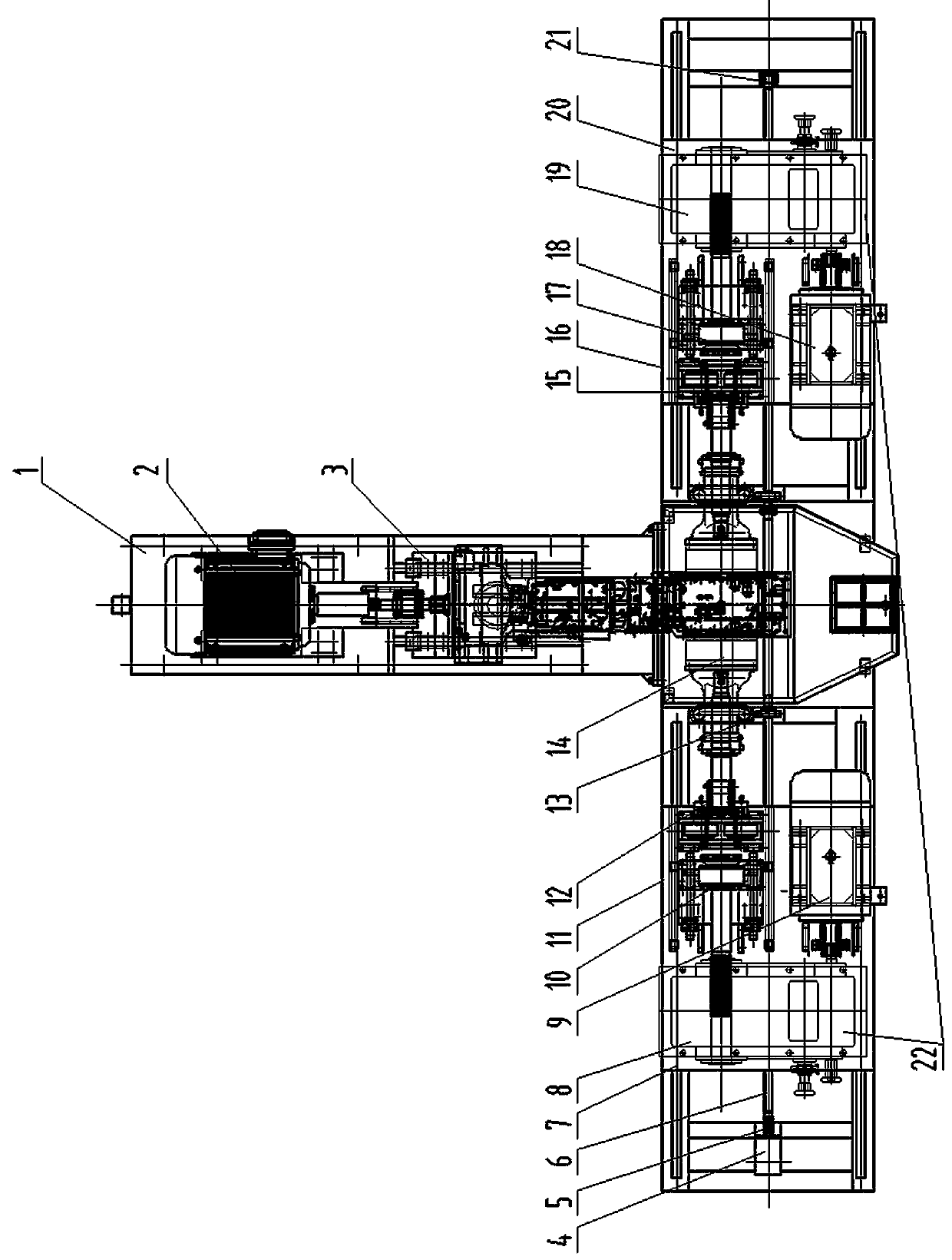 Tractor chassis two-machine loading running-in test stand