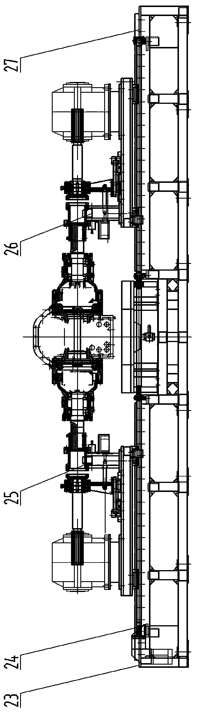 Tractor chassis two-machine loading running-in test stand