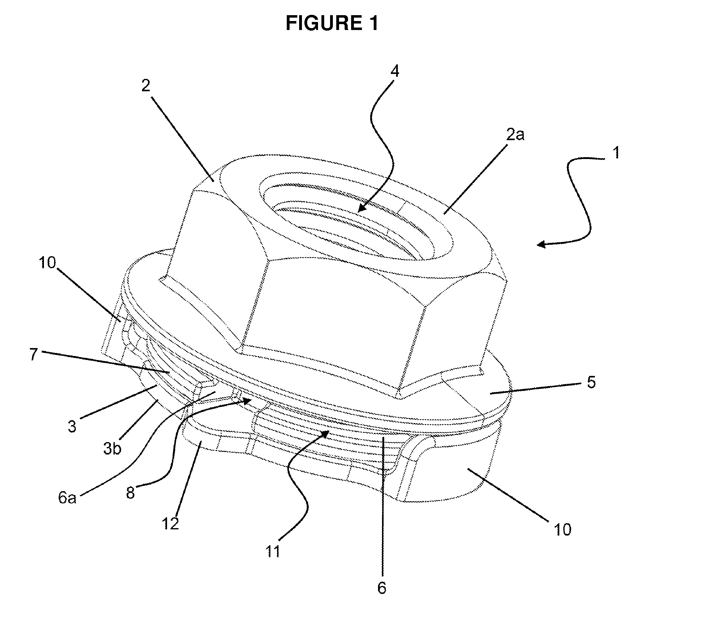 Nut and washer assembly