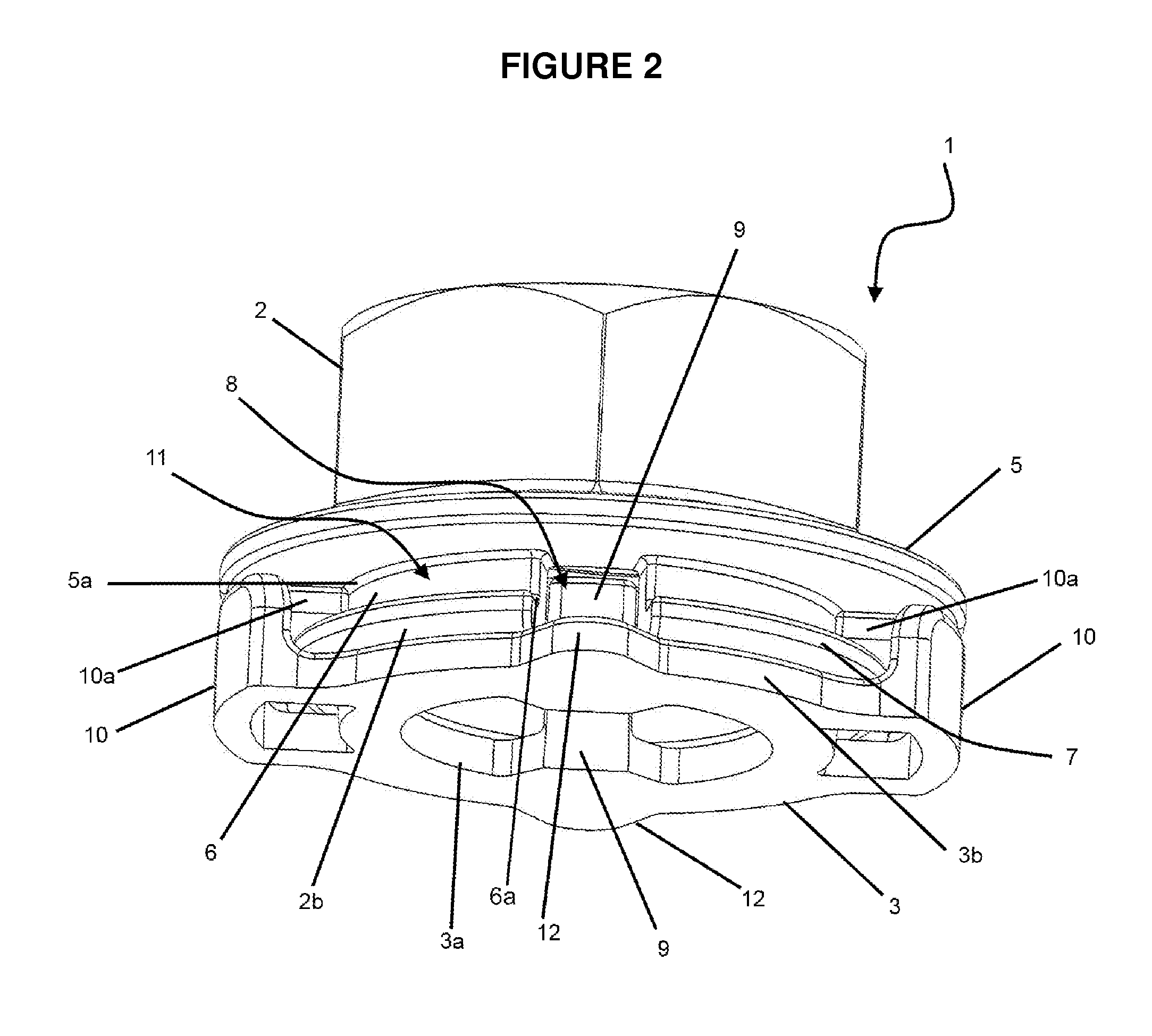 Nut and washer assembly