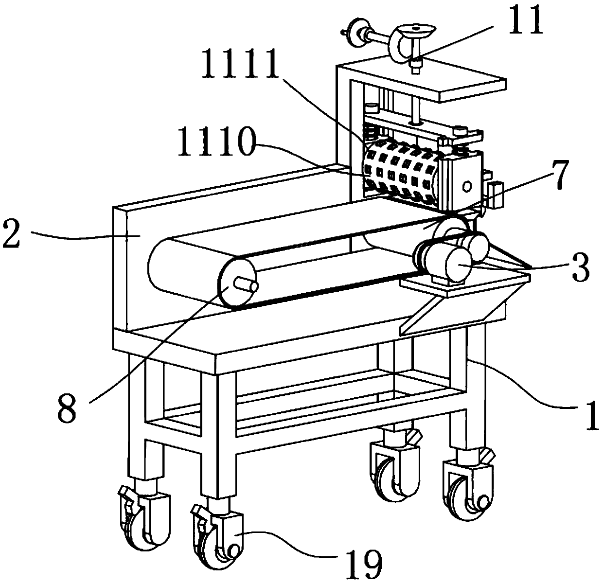 Slitting device for continuous solid food detection