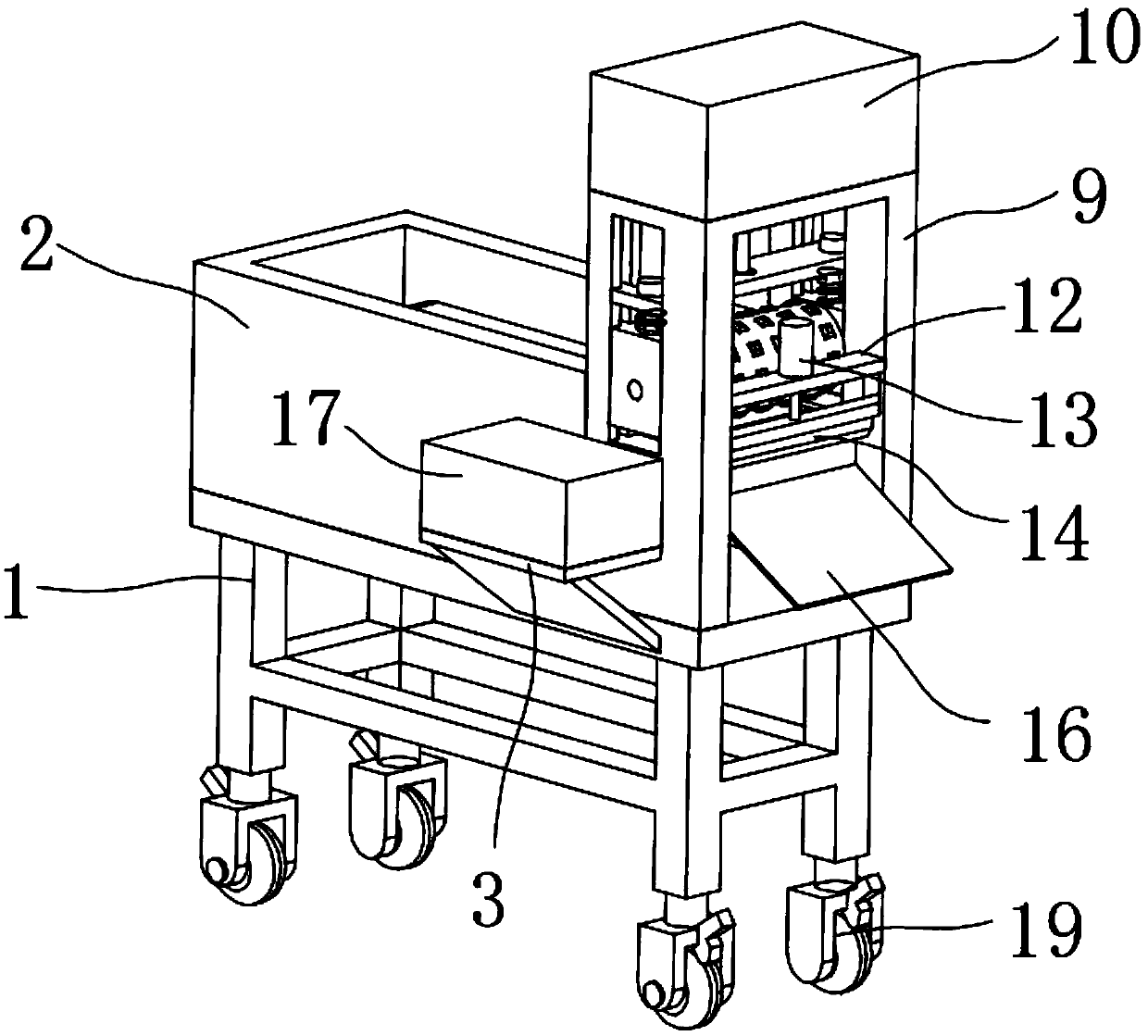 Slitting device for continuous solid food detection