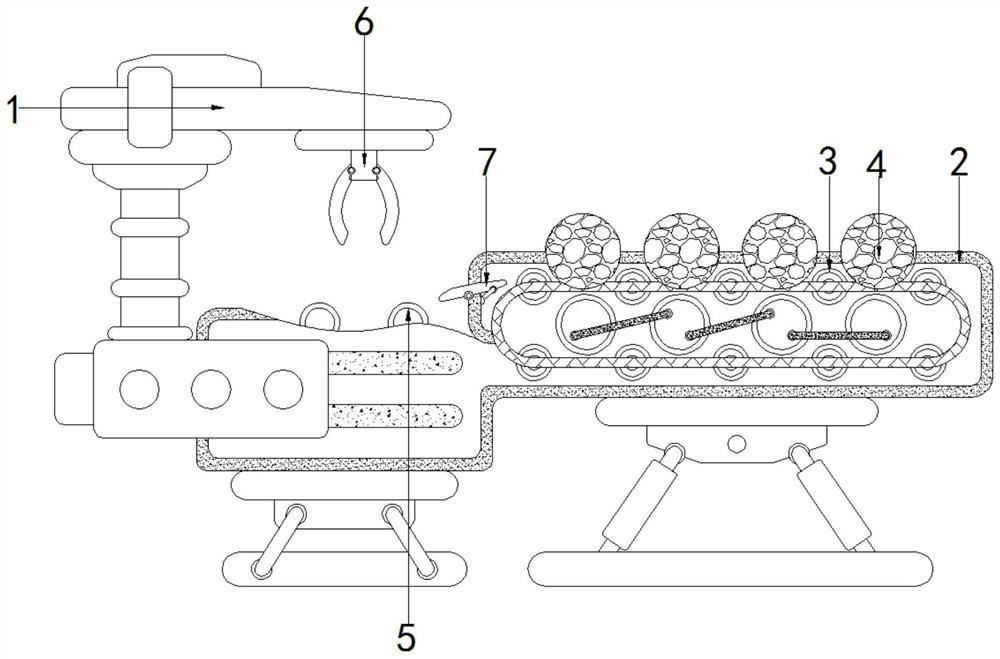 Hydraulic clamping and stretching forging machine for rod blanks