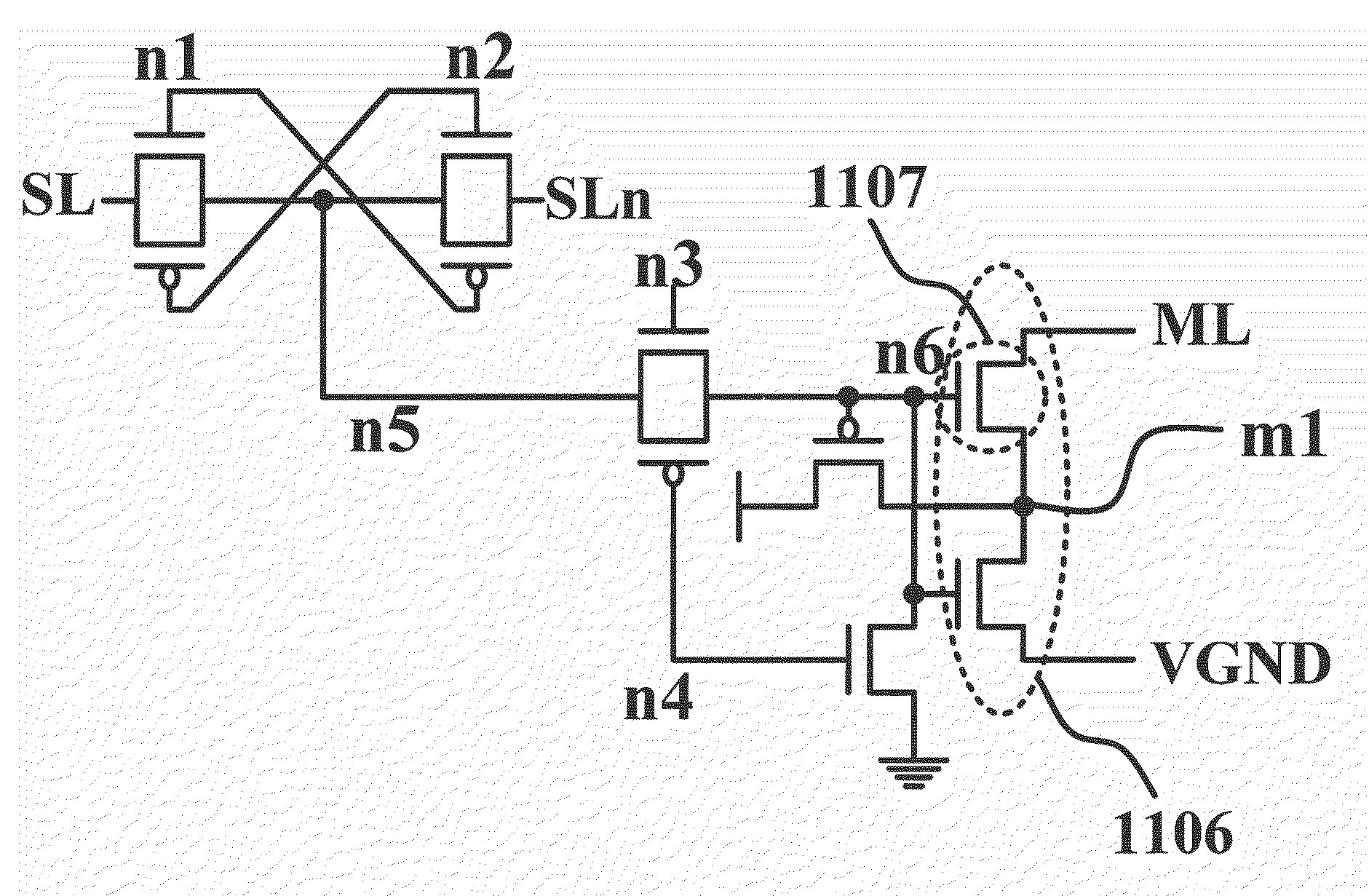 Read and match circuit for low-voltage content addressable memory