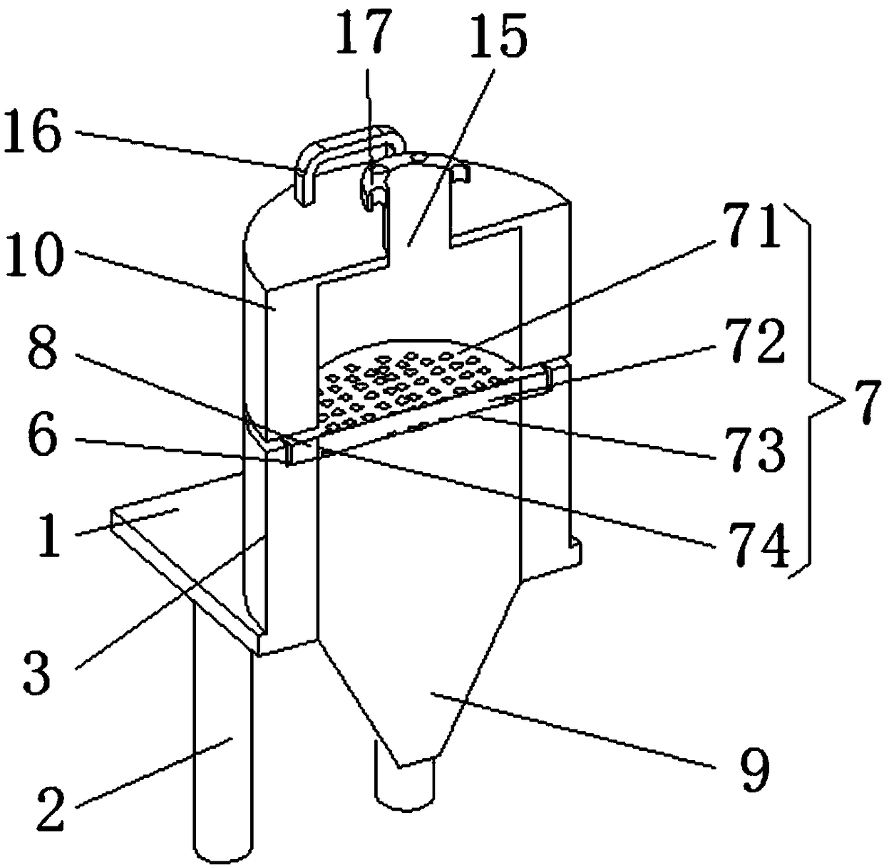 Beer filtering device