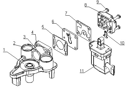 Elastic compaction mechanism of air cylinder and valve plate assembly for refrigeration compressor