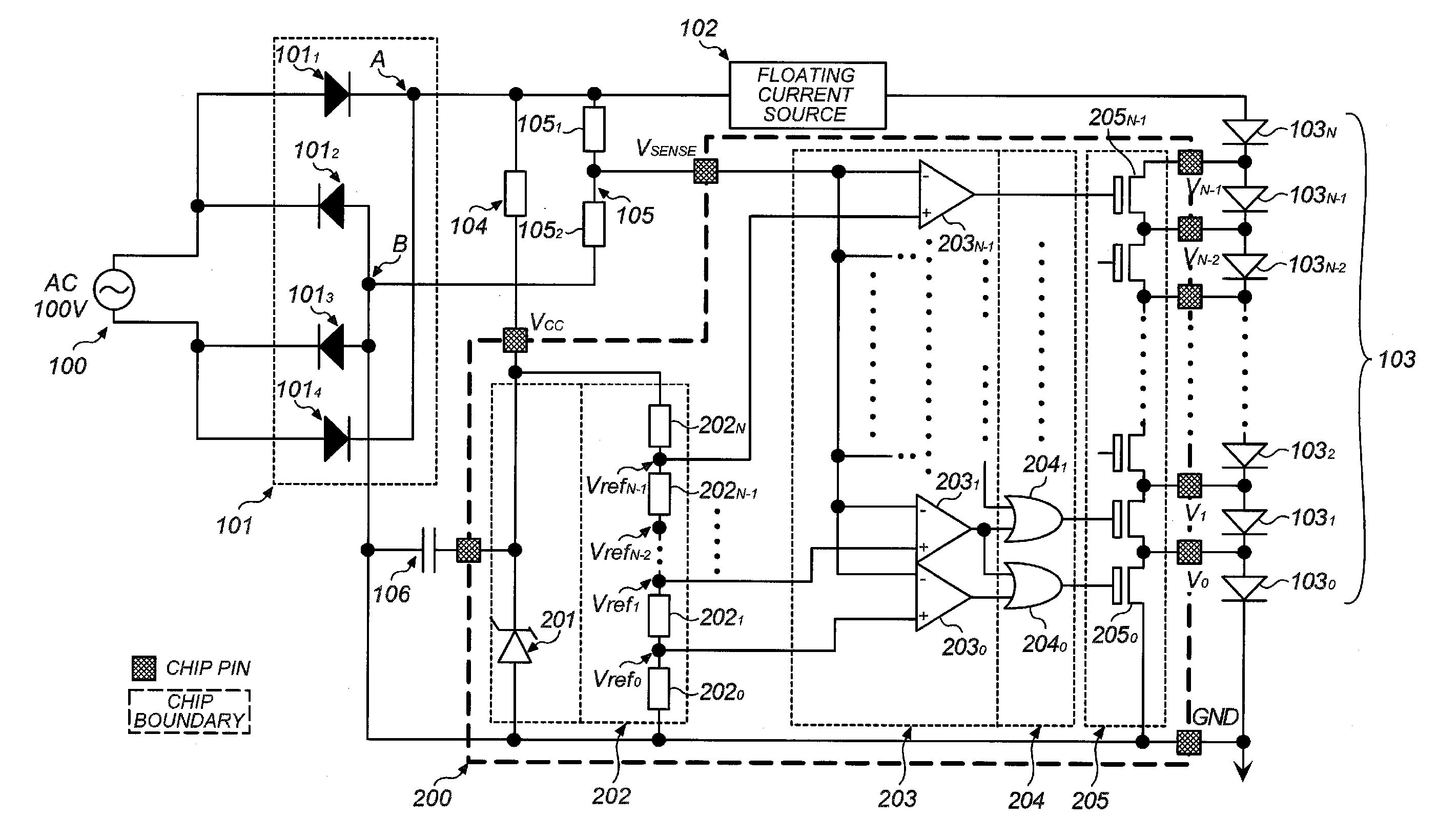 Device and method for driving LED