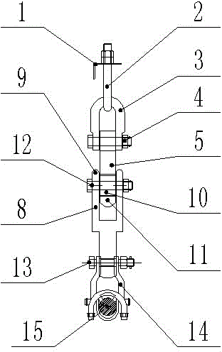 Automatically adjustable stroke yoke plate for electric power lines in mining influence region