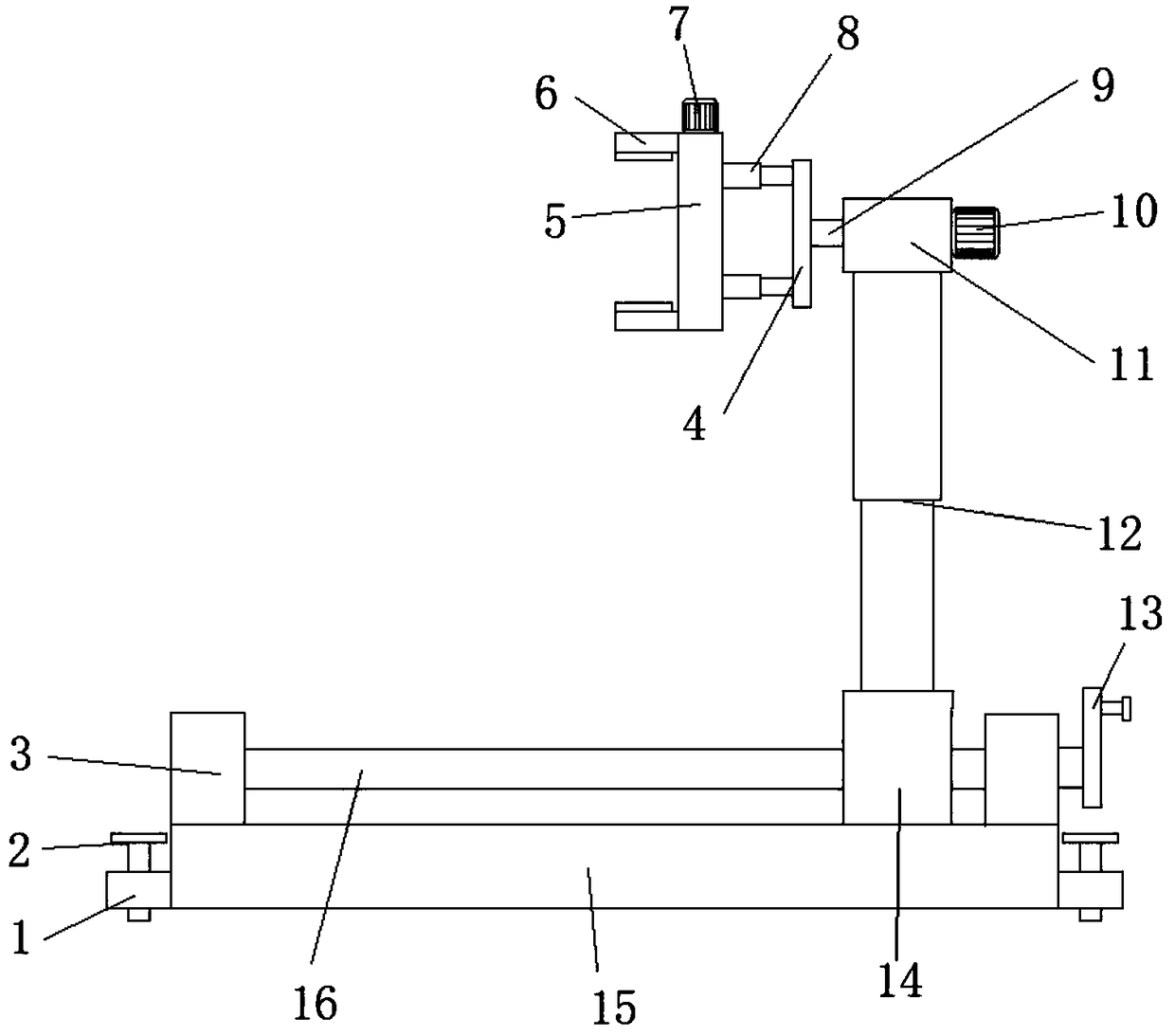 Automobile processing part clamping device with good fixing performance