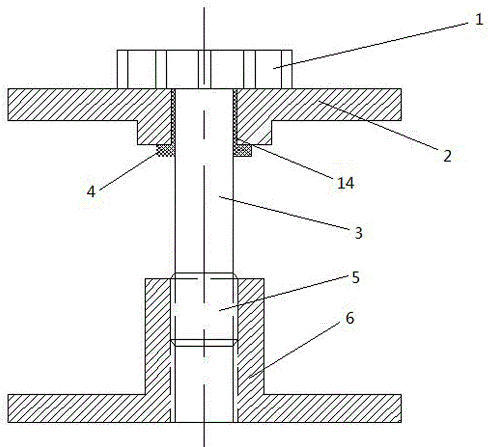 Bolt fatigue test clamping device and centering tool thereof